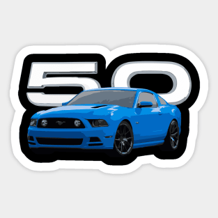 GT Mustang Grabber Blue 5.0 V8 Classic Sticker